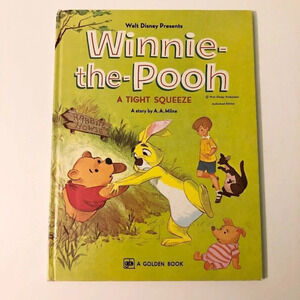 Vintage 1976 Walt Disneys Winnie The Pooh A Tight Squeeze  Golden Book